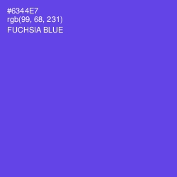 #6344E7 - Fuchsia Blue Color Image